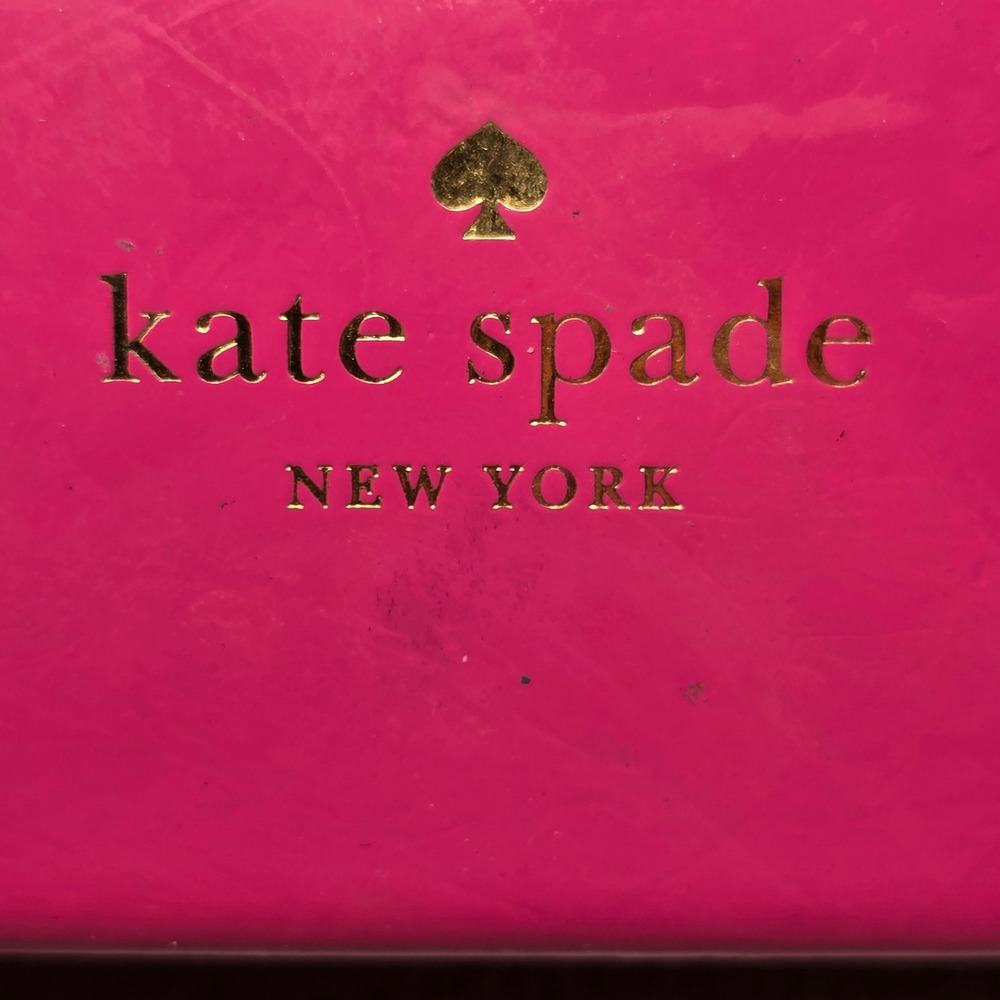 Kate Spade Hard Sunglasses Case with Cleaning Cloth Pink & Orange Colorblock